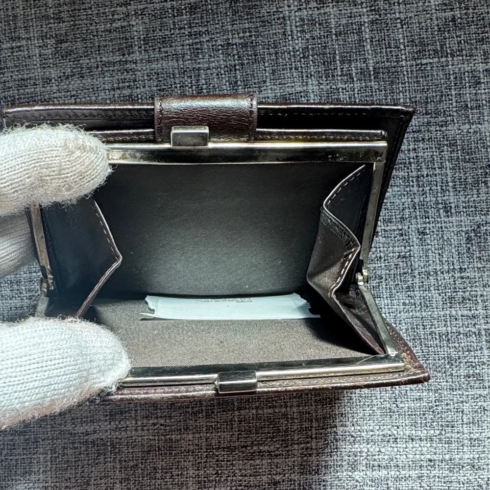 Fendi Compact Brown Leather Wallet
